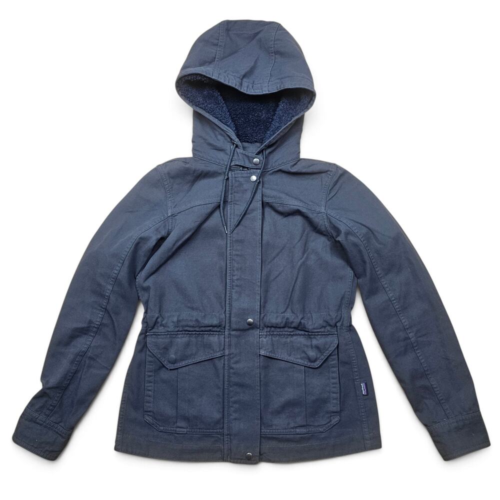 PATAGONIA Prairie Jacket Womens XS Organic Cotton Hooded Utility Outdoor Casual